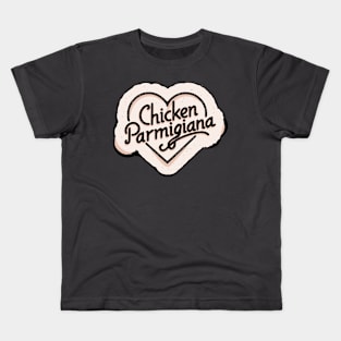 Chicken Parmigiana Retro Chicken Parm Heart Kids T-Shirt